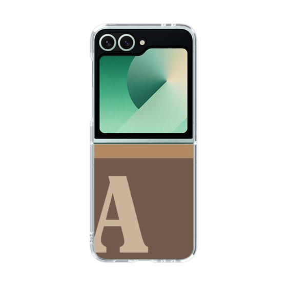 Clear Case［ オリジナル - initial two tone - A brown ］