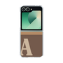 Clear Case［ オリジナル - initial two tone - A brown ］