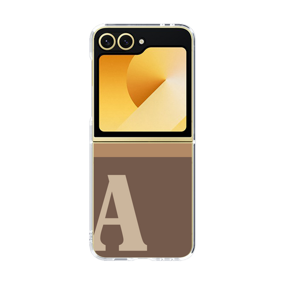 Clear Case［ オリジナル - initial two tone - A brown ］