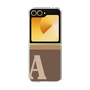 Clear Case［ オリジナル - initial two tone - A brown ］