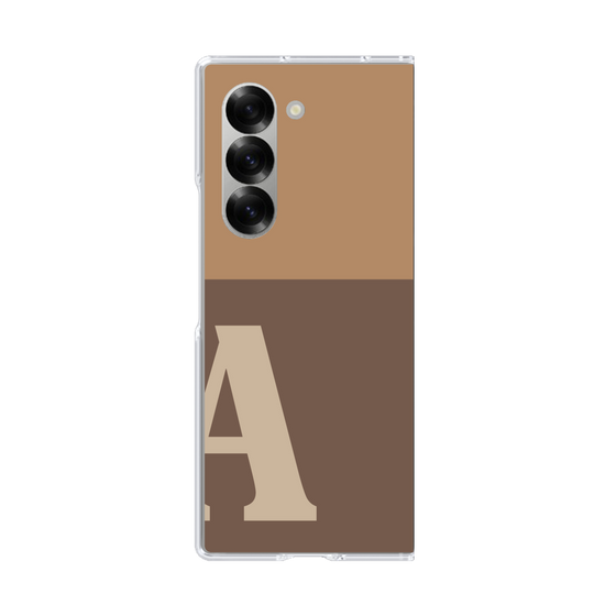 Clear Case［ オリジナル - initial two tone - A brown ］