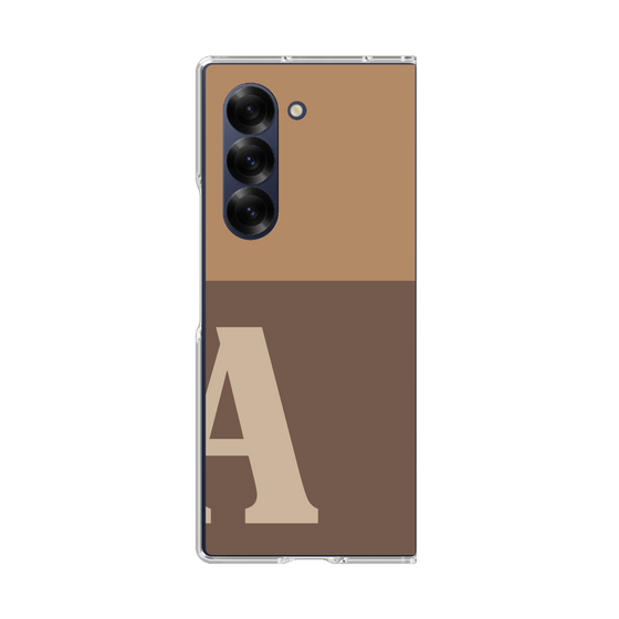 Clear Case［ オリジナル - initial two tone - A brown ］