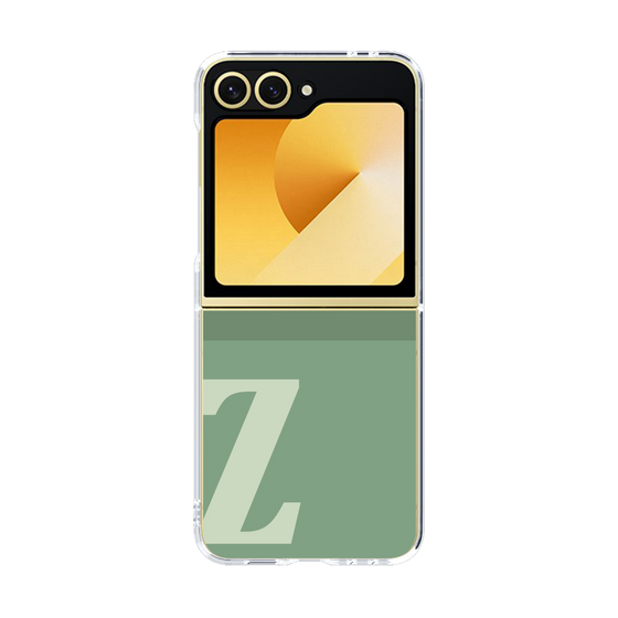 Clear Case［ オリジナル - initial two tone - Z green ］