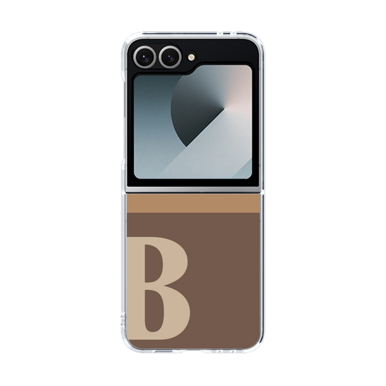 Clear Case［ オリジナル - initial two tone - B brown ］