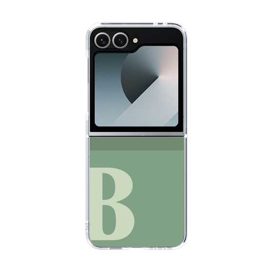 Clear Case［ オリジナル - initial two tone - B green ］