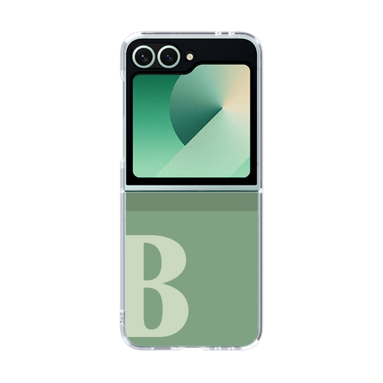 Clear Case［ オリジナル - initial two tone - B green ］