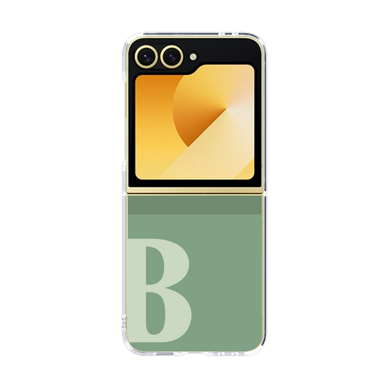 Clear Case［ オリジナル - initial two tone - B green ］