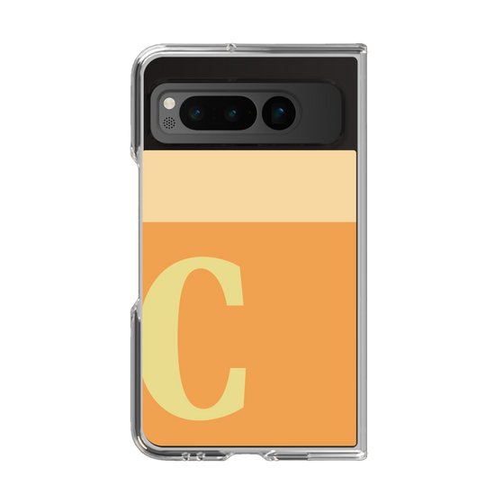 Clear Case［ Original - initial two tone - C orange ］