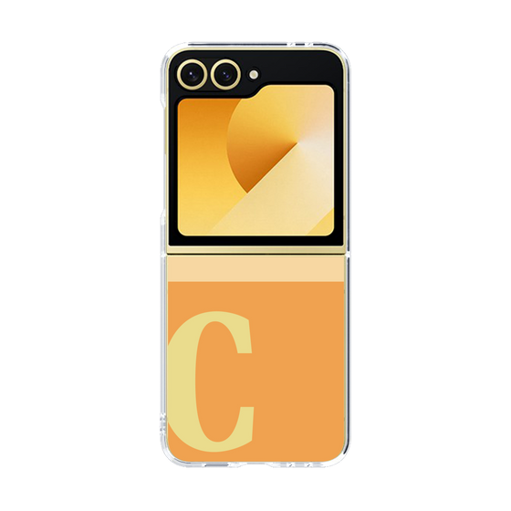 Clear Case［ オリジナル - initial two tone - C orange ］