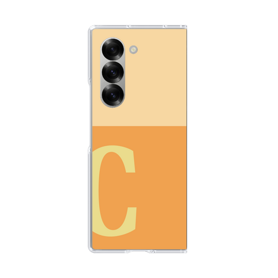 Clear Case［ オリジナル - initial two tone - C orange ］