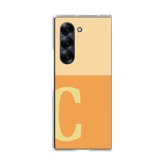 Clear Case［ オリジナル - initial two tone - C orange ］