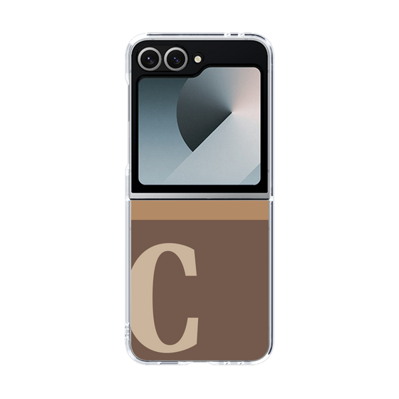 Clear Case［ オリジナル - initial two tone - C brown ］