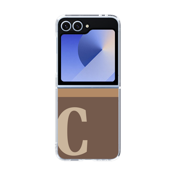 Clear Case［ オリジナル - initial two tone - C brown ］