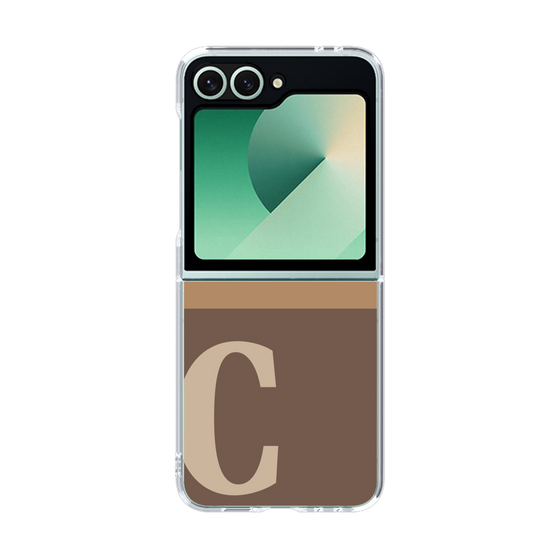 Clear Case［ オリジナル - initial two tone - C brown ］