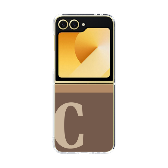 Clear Case［ オリジナル - initial two tone - C brown ］