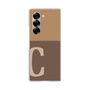 Clear Case［ オリジナル - initial two tone - C brown ］