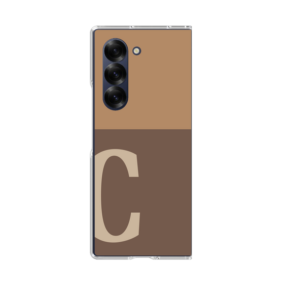 Clear Case［ オリジナル - initial two tone - C brown ］