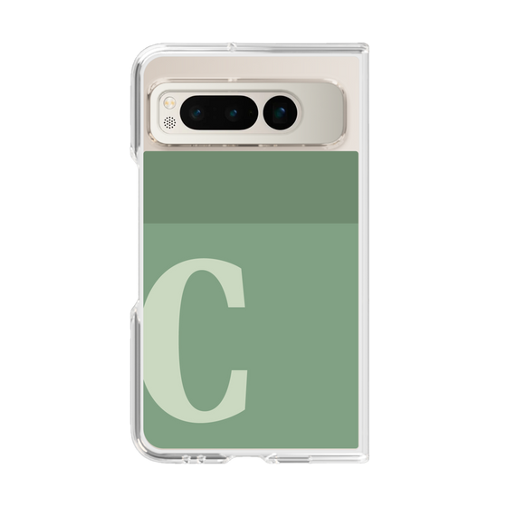 Clear Case［ Original - initial two tone - C green ］