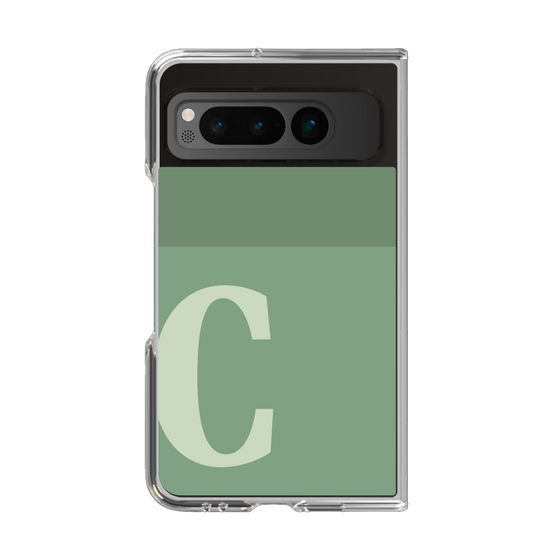 Clear Case［ Original - initial two tone - C green ］