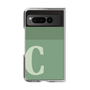 Clear Case［ Original - initial two tone - C green ］