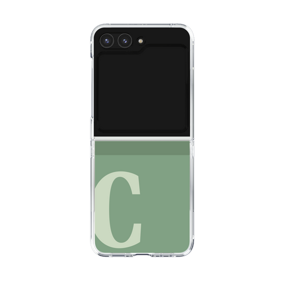 Clear Case［ Original - initial two tone - C green ］