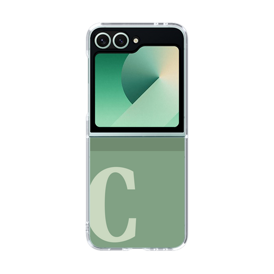 Clear Case［ オリジナル - initial two tone - C green ］
