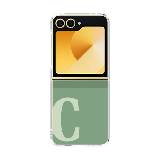 Clear Case［ オリジナル - initial two tone - C green ］