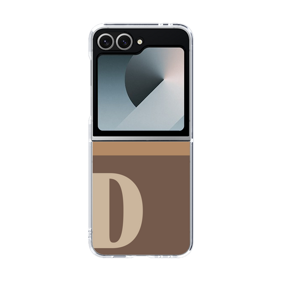 Clear Case［ オリジナル - initial two tone - D brown ］