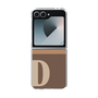 Clear Case［ オリジナル - initial two tone - D brown ］