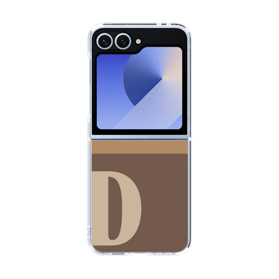 Clear Case［ オリジナル - initial two tone - D brown ］