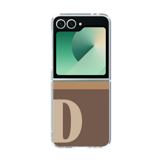 Clear Case［ オリジナル - initial two tone - D brown ］