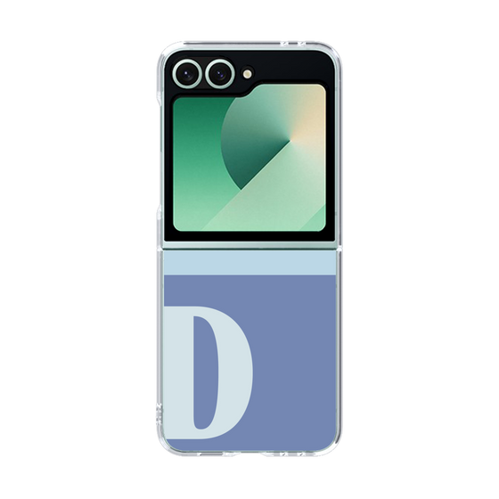 Clear Case［ オリジナル - initial two tone - D blue ］