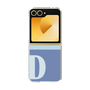 Clear Case［ オリジナル - initial two tone - D blue ］