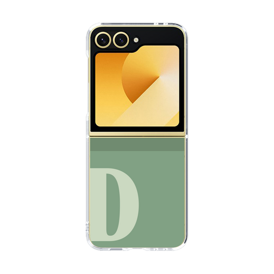 Clear Case［ オリジナル - initial two tone - D green ］