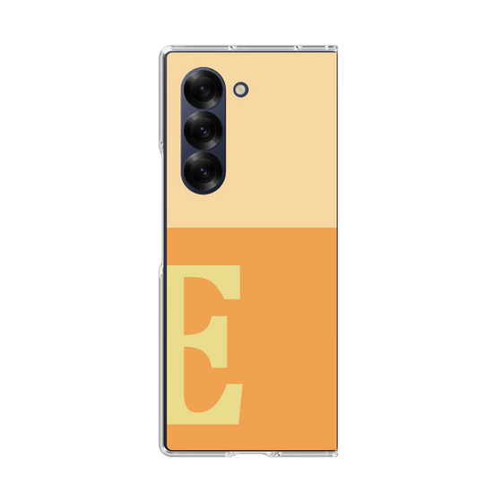 Clear Case［ オリジナル - initial two tone - E orange ］