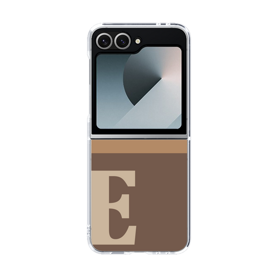 Clear Case［ オリジナル - initial two tone - E brown ］