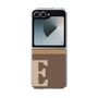 Clear Case［ オリジナル - initial two tone - E brown ］