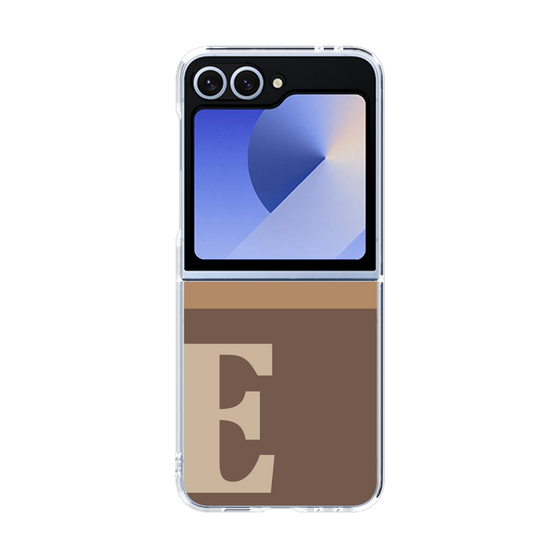 Clear Case［ オリジナル - initial two tone - E brown ］