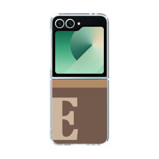 Clear Case［ オリジナル - initial two tone - E brown ］