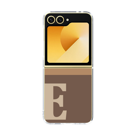 Clear Case［ オリジナル - initial two tone - E brown ］