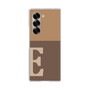 Clear Case［ オリジナル - initial two tone - E brown ］