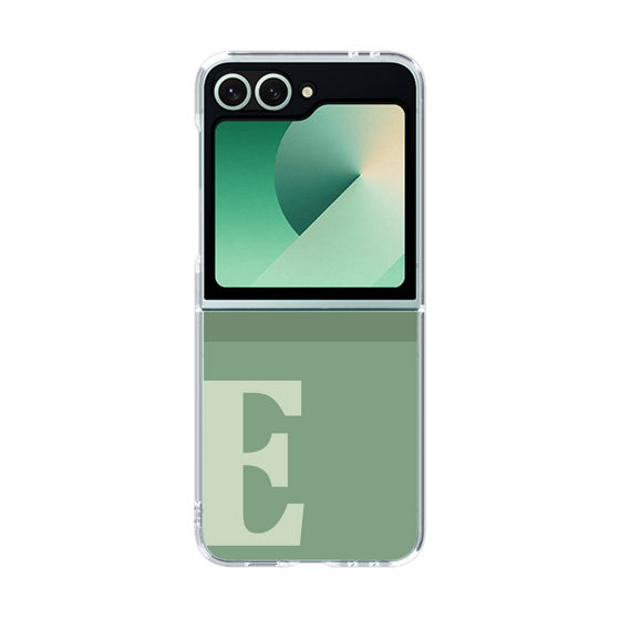 Clear Case［ オリジナル - initial two tone - E green ］