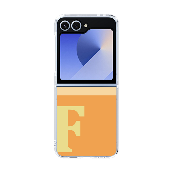Clear Case［ オリジナル - initial two tone - F orange ］