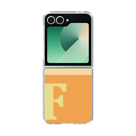 Clear Case［ オリジナル - initial two tone - F orange ］