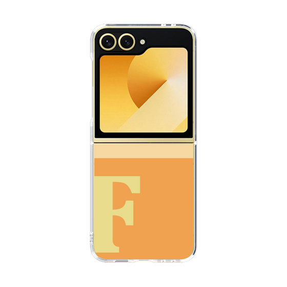 Clear Case［ オリジナル - initial two tone - F orange ］