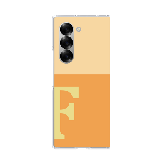 Clear Case［ オリジナル - initial two tone - F orange ］