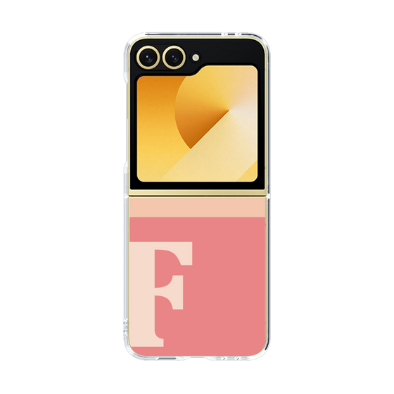 Clear Case［ オリジナル - initial two tone - F pink ］