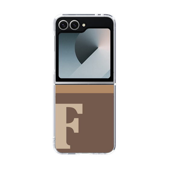 Clear Case［ オリジナル - initial two tone - F brown ］