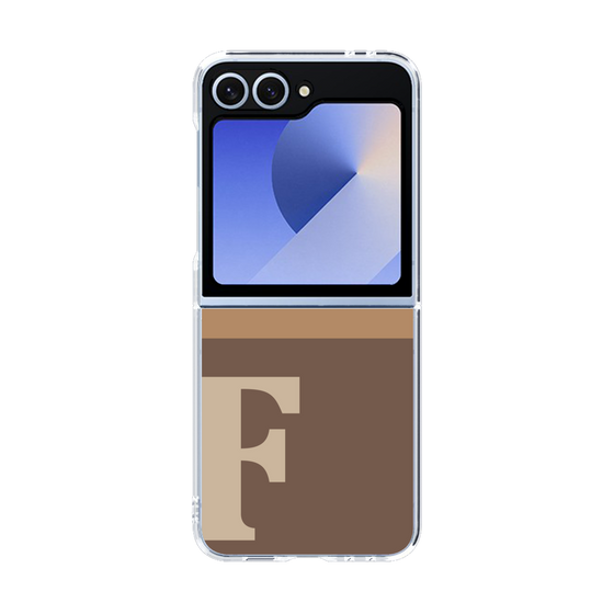 Clear Case［ オリジナル - initial two tone - F brown ］