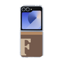 Clear Case［ オリジナル - initial two tone - F brown ］